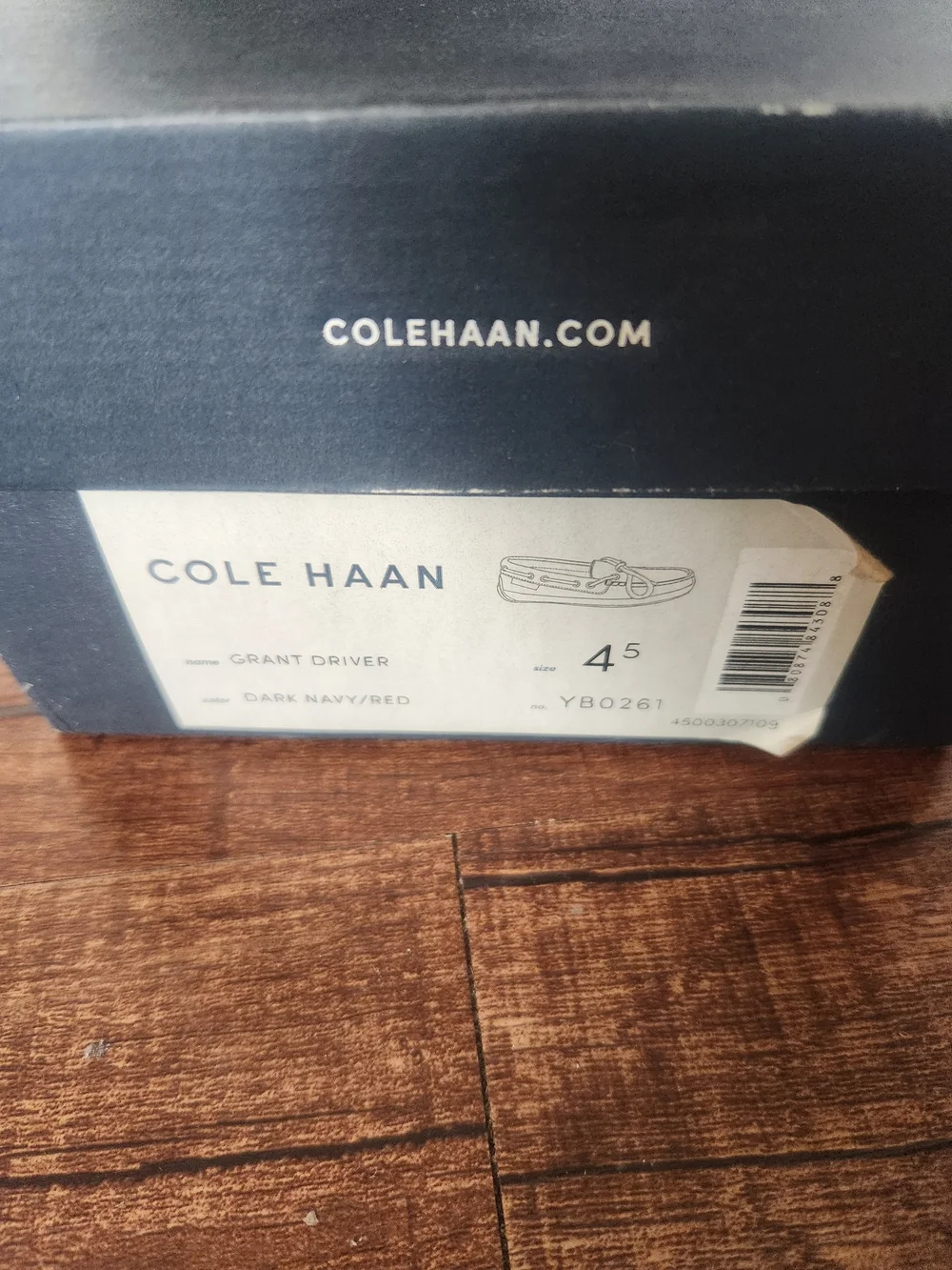 Cole Haan Navy Suede Moccasin Loafers with Red Laces